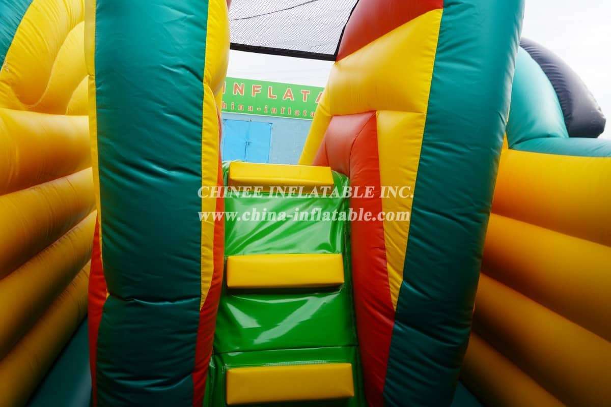 T23620 Tractor bouncy castle inflatable combo slide trailer obstacle