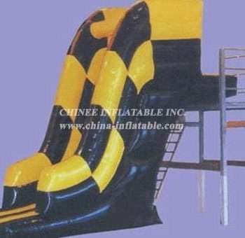T10-110 Yellow and Black Inflatable Water Slides