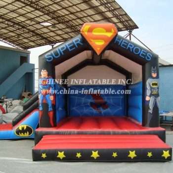 T2-785 Superman Batman Spider-Man Superhero Inflatable Bouncer