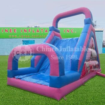H2-1489 Pink girl amusement park inflatable slide