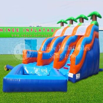 H2-2098 Three track beach giant inflatable water slide
