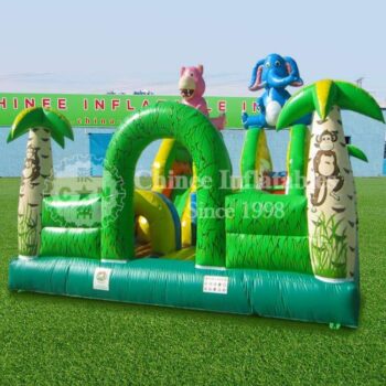 H3-0237 Hippo and Elephant Inflatable Playground Theme Park