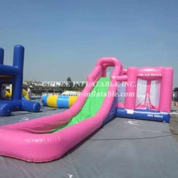T8-573 Pink Long Size Inflatable Slide