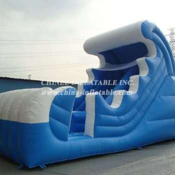 T8-291 Sea Wave Inflatable Slide Double Lane Slide