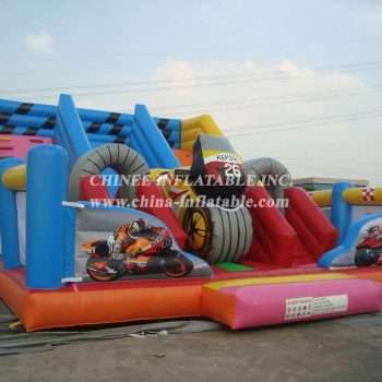 T8-362 Giant Motobike Inflatable Dry Slide