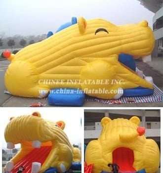 T8-165 Yellow Hippo Inflatable Slide