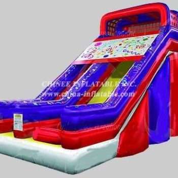 T8-382 New Design Inflatable Double Lane Dry Slide