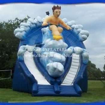 T8-388 The Man In The Surf Inflatable Slide