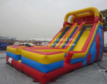 T8-430 Colorful Standard Massive Inflatable Double Lane Dry Slide