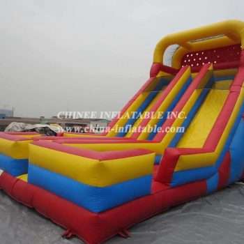 T8-430 Colorful Standard Massive Inflatable Double Lane Dry Slide