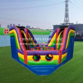 T8-501 Colorful Obstacle Inflatable Dry Slide