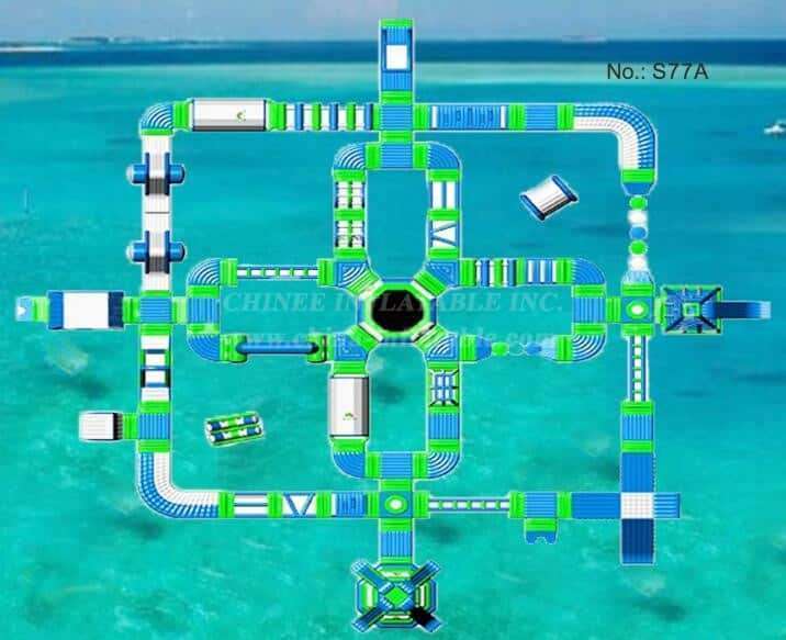 Parque aquático insuflável