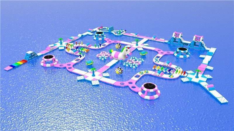 Parque aquático insuflável