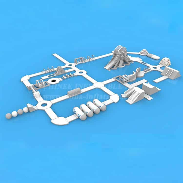 Parque aquático insuflável