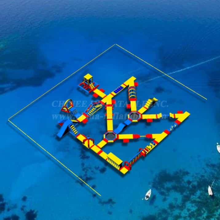 Parque aquático insuflável