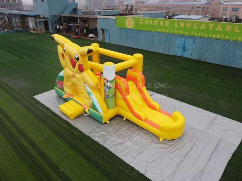 T2-4444 Pokémon Pikachu Bouncy Castle With Slide - Image 4