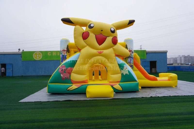 T2-4444 Pokémon Pikachu Bouncy Castle With Slide - Image 2