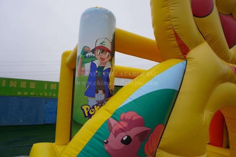 T2-4444 Pokémon Pikachu Bouncy Castle With Slide - Image 10