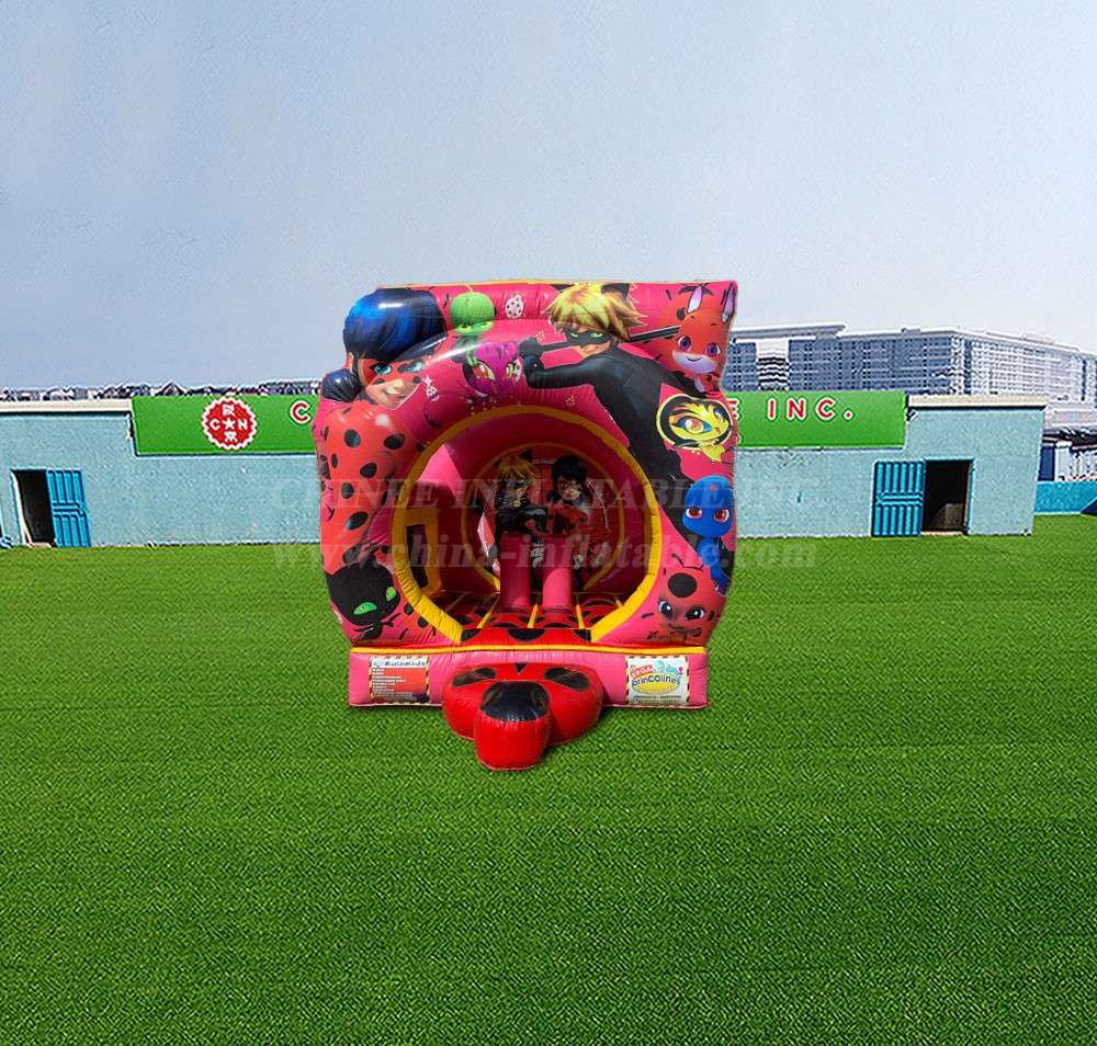 T2-4647 Miraculous Ladybug Bounce House - Chinee Inflatable