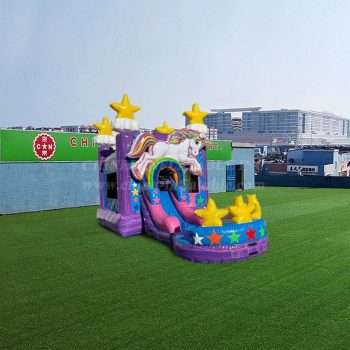 T2-4682 3 In 1 Unicorn Water Slide Combo
