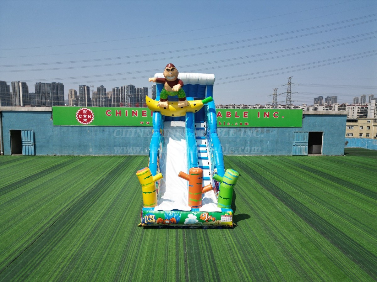T8-4959 Surfing Monkey Madness Inflatable Slide