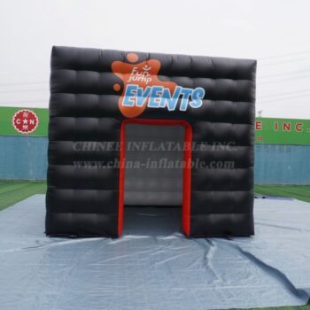 Tenda insuflável em forma de cubo