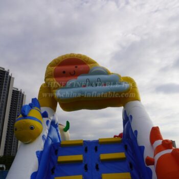 T8-4400B Tobogán acuático hinchable temático Underwater World