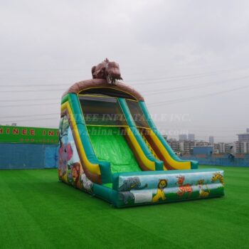 T8-562D Escorrega temático de dinossauro e selva