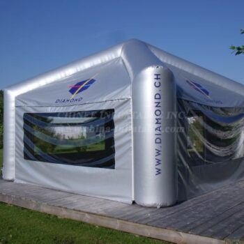 Tent1-4586 Quiosque insuflável prateado