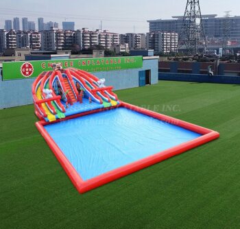 Pool2-802 Aire de jeux gonflable sur l'eau