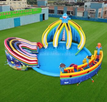 Pool2-804 Parc aquatique gonflable Shark