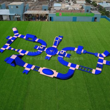 Parque acuático hinchable