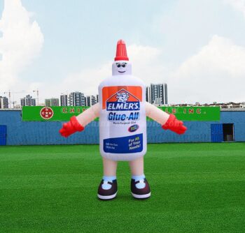 S4-700 personalizzato uomo gonfiabile che indossa il panno bottiglia pubblicità