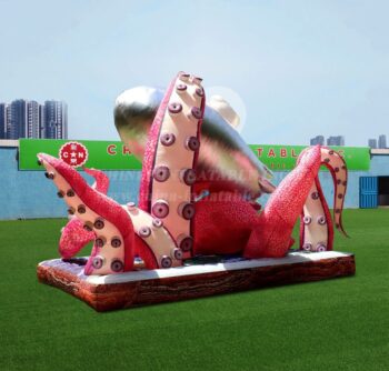 S4-709 Polvo e Nave Espacial Publicidade Animal marinho gigante insuflável Atividade