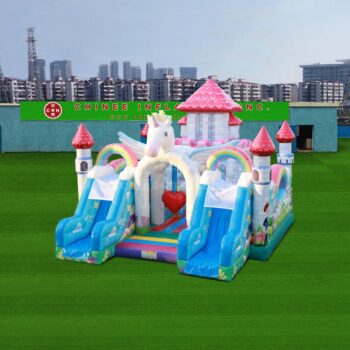 T2-8017 Castelo com espreguiçadeira de unicórnio