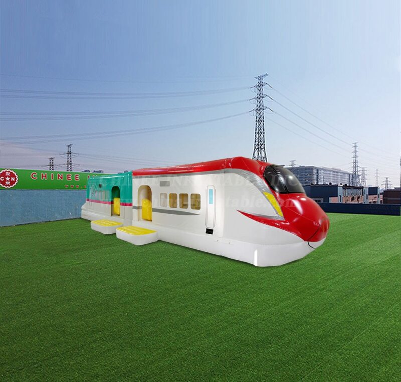 Carrera de desafíos hinchables