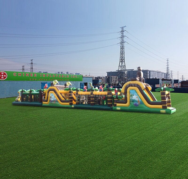 Corrida de desafio insuflável