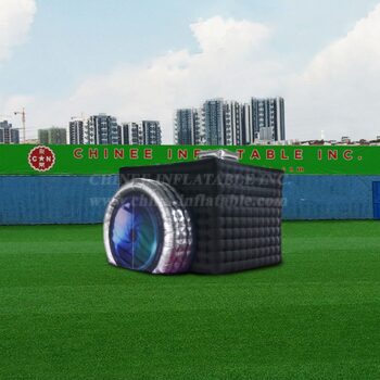 Tenda insuflável em forma de cubo