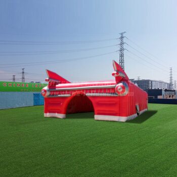 Tenda insuflável em forma de cubo