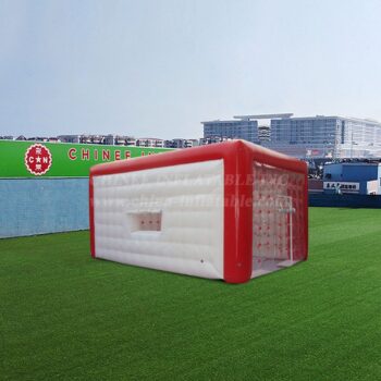 Tenda insuflável em forma de cubo