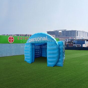 Tenda insuflável em forma de cubo