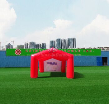 Tent1-4636 Red Event Inflatable Kiosk