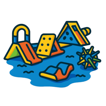 Parque aquático insuflável