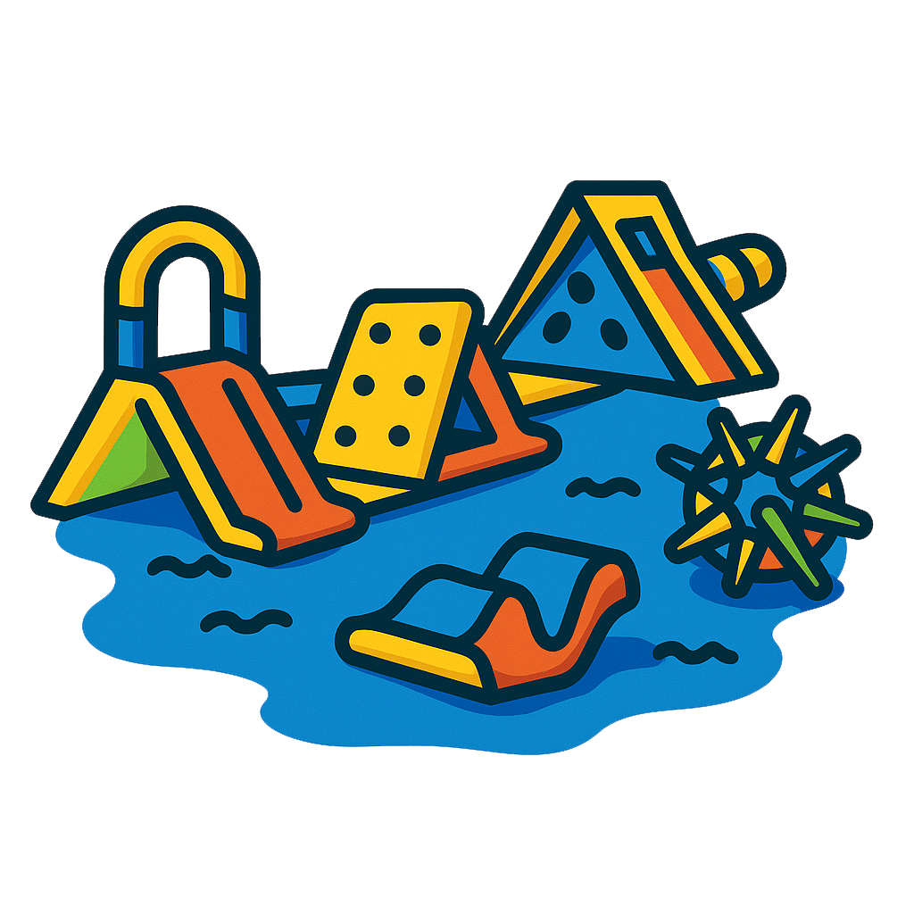 Parque acuático hinchable